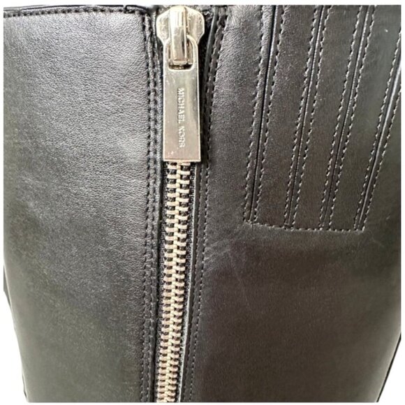 Michael Kors Black Heather Riding Boots Sz8 With MK‎ Logo - Picture 11 of 13